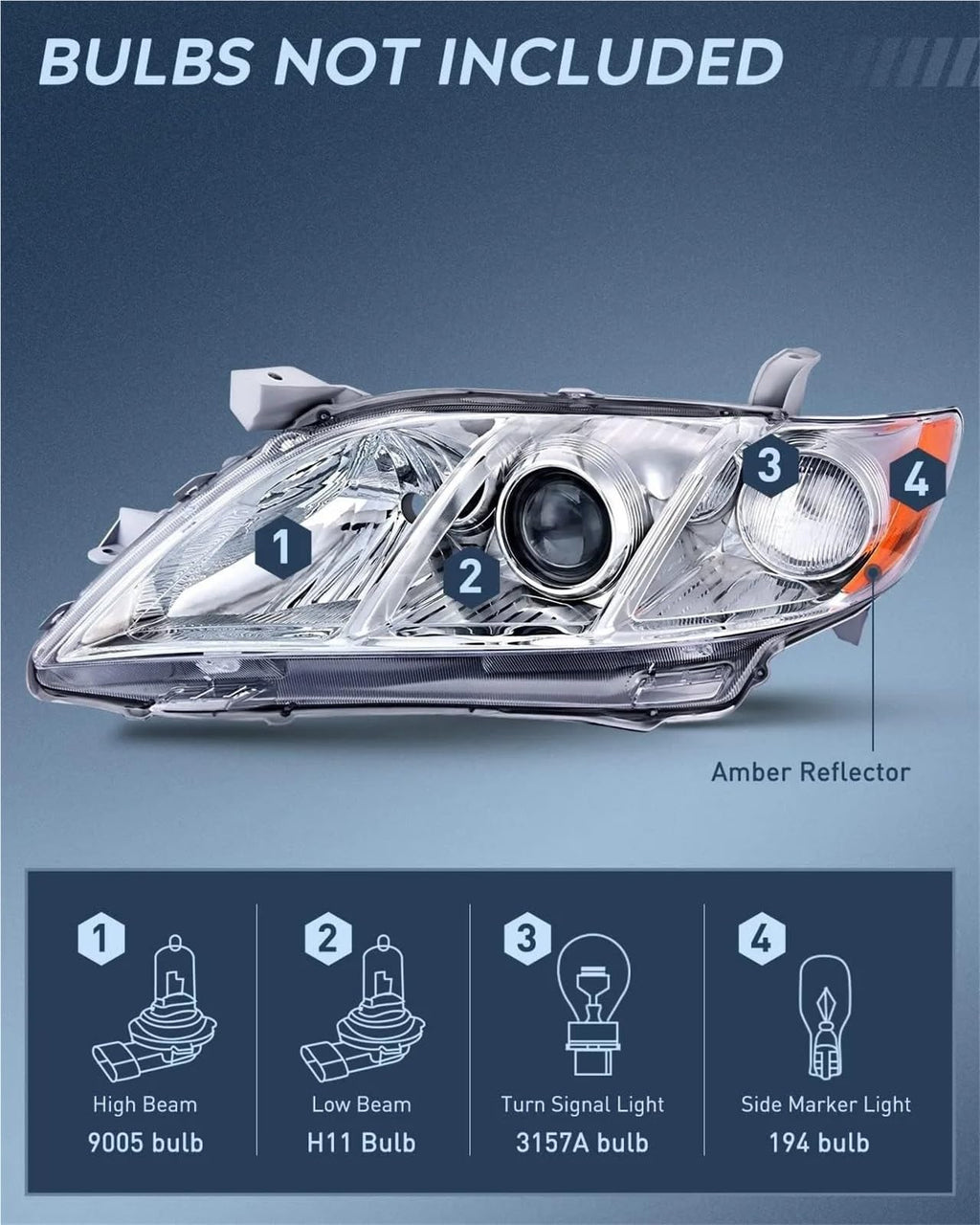Front Bumper Head Light Headlamp Turn Signal Light Left Z123