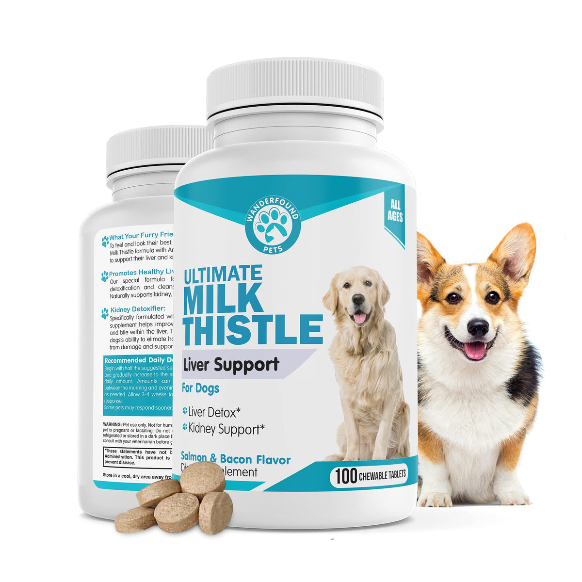Milk Thistle & SAMe100 for Dogs F3422