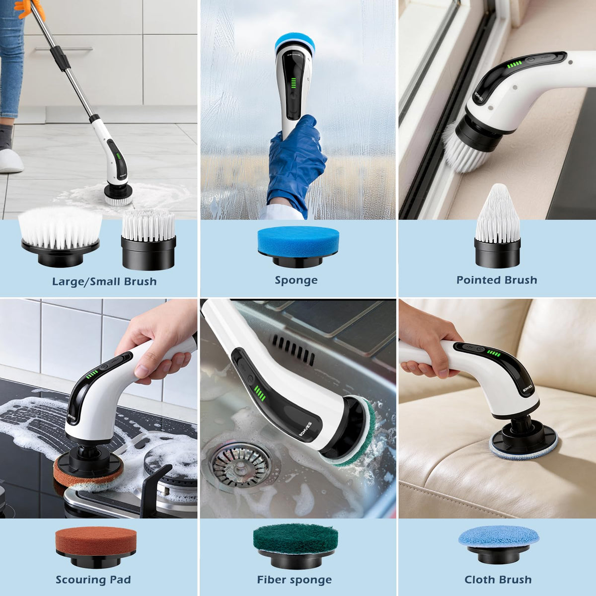 Electric Spin Scrubber with Long Handle K87099