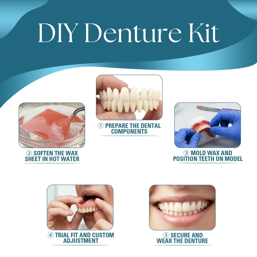 DIY Denture Kit, Temporary Full Set of Dentures Z608