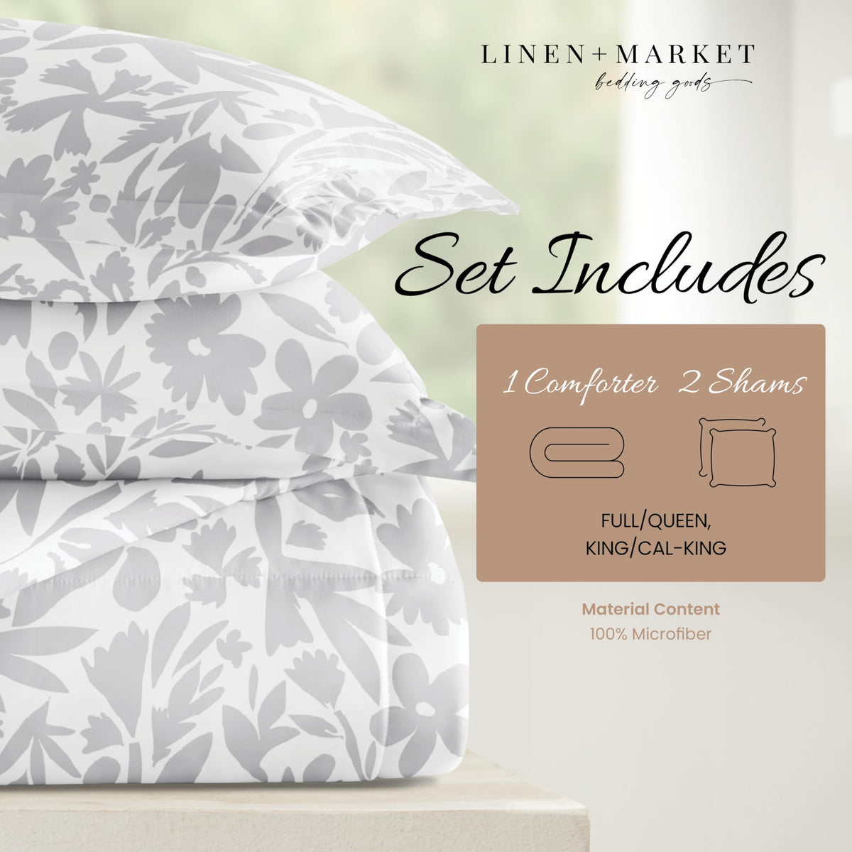 King 3 Piece Down Alternative Comforter Set W607638