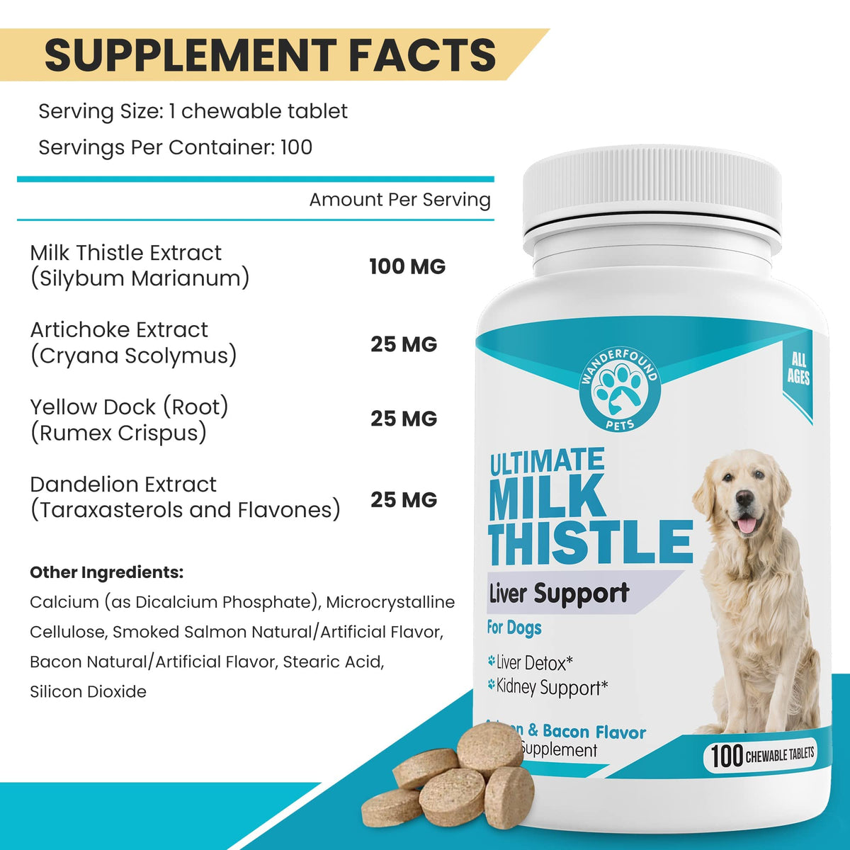 Milk Thistle & SAMe100 for Dogs F3422