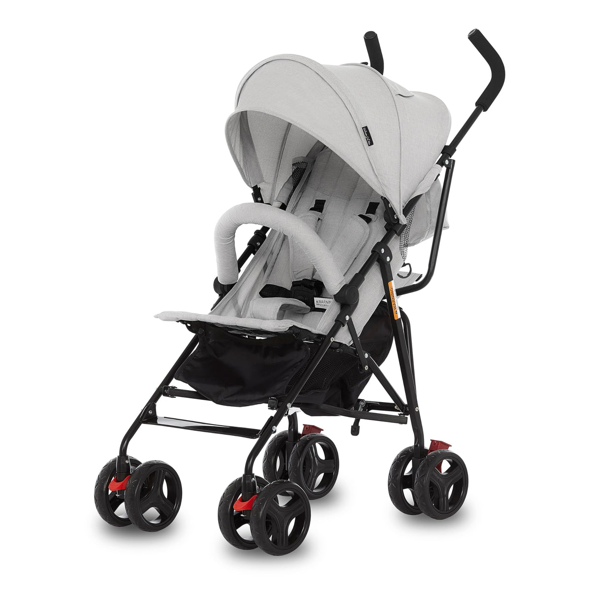 Light Gray Lightweight Baby Stroller with Compact Fold and Canopy S573