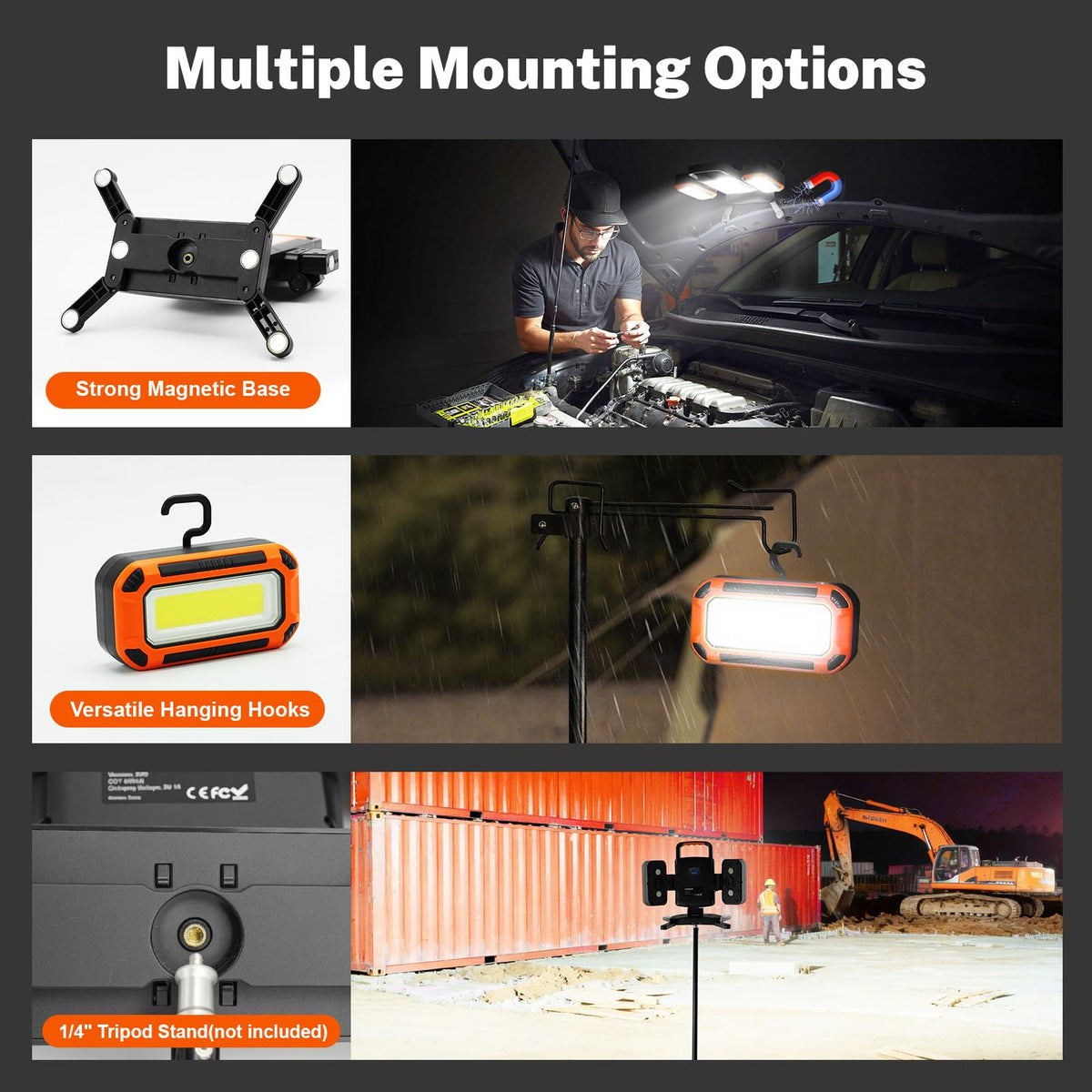 5000LM Rechargeable Magnetic Work Light Y33495