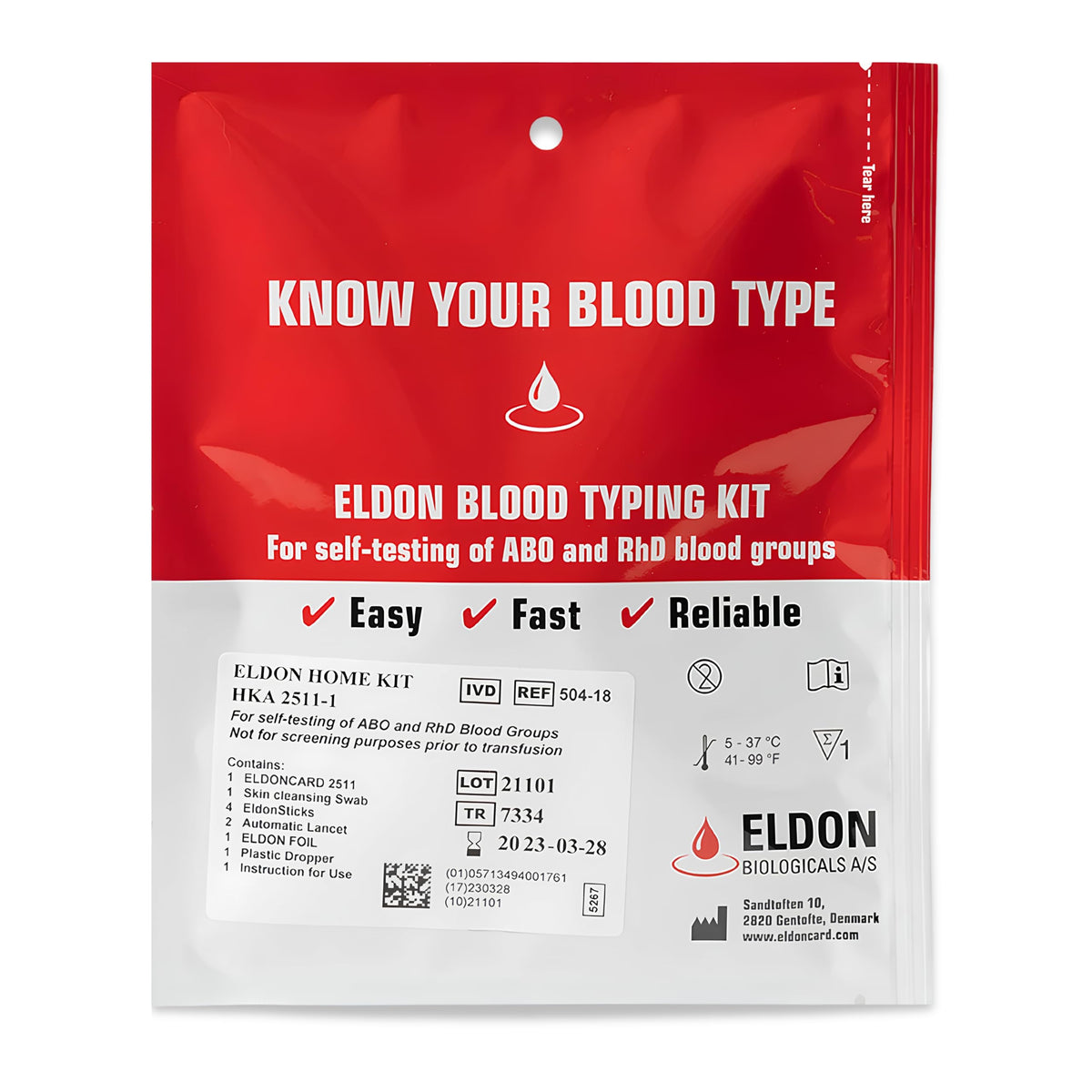 Home Blood Typing Kit 8 Kits X886476