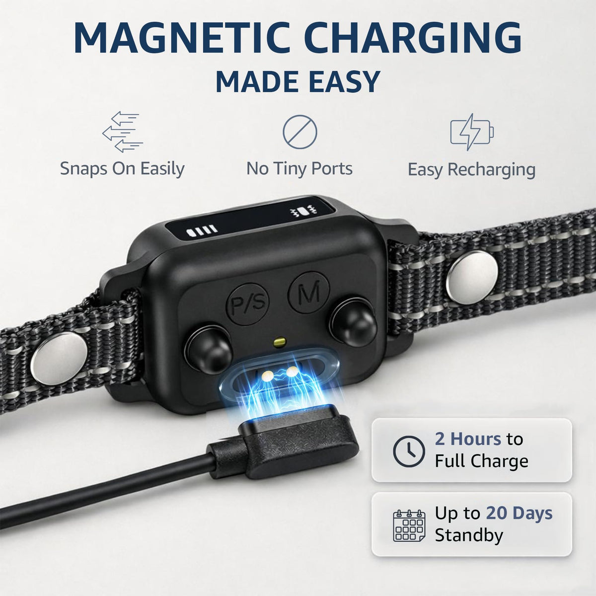 Small Dogs Bark Collar with Magnetic Charging L94008