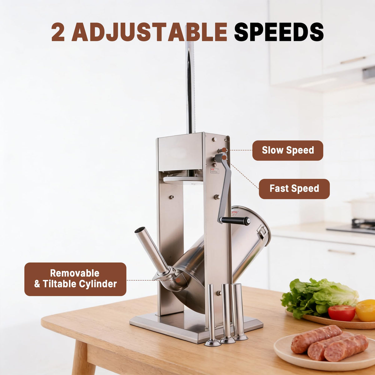 11 Lb Stainless Steel Vertical Sausage Stuffer X8968