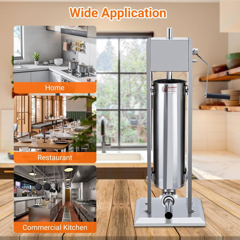 15L Sausage Stuffer with 5 Stainless Steel Tubes F169