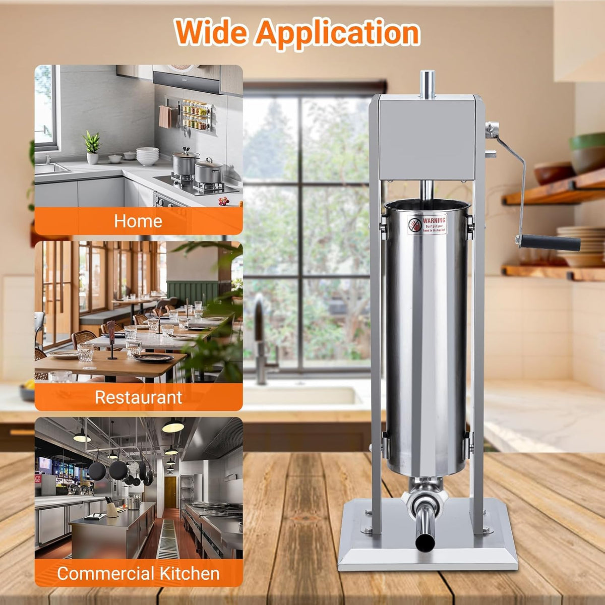 15L Sausage Stuffer with 5 Stainless Steel Tubes F169