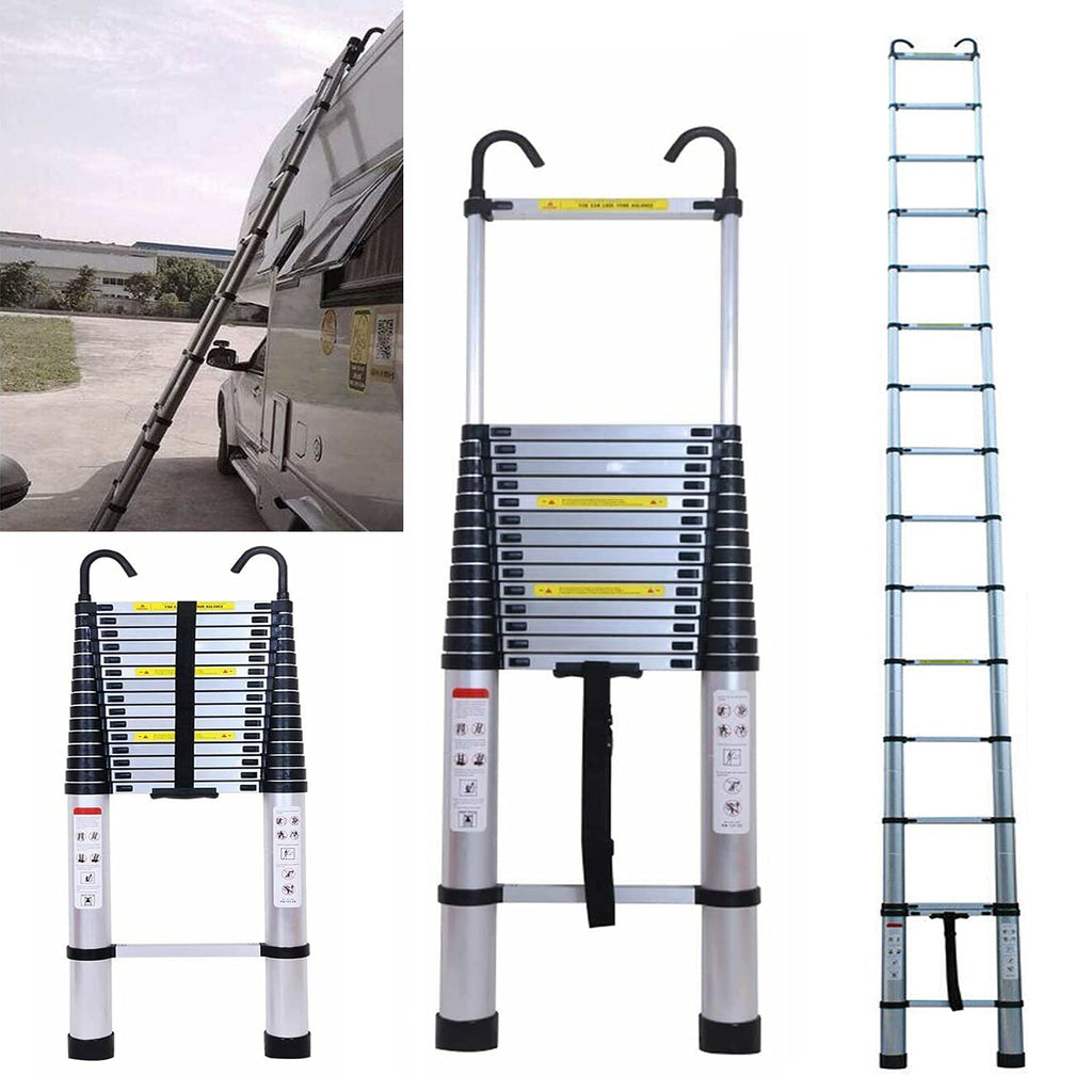 Aluminum Telescoping Extension Ladder 330 Lb Capacity H5926