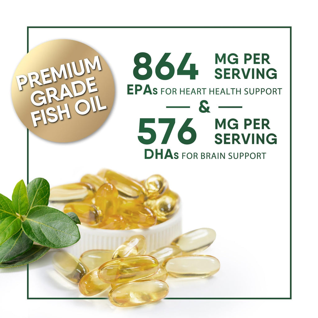 Omega 3 Fish Oil 2400mg 120 Softgels V66125