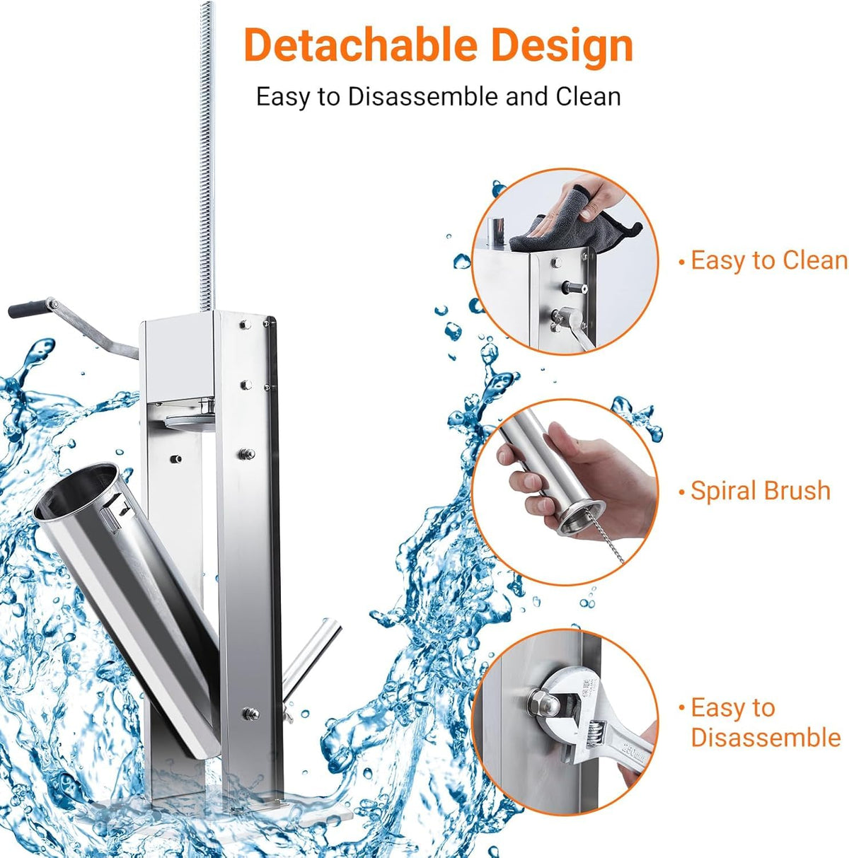 15L Sausage Stuffer with 5 Stainless Steel Tubes F169