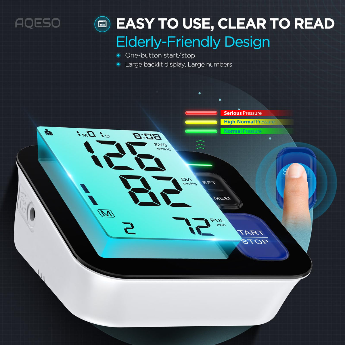 Automatic Digital Blood Pressure Machine with 3 Size Cuffs M799891