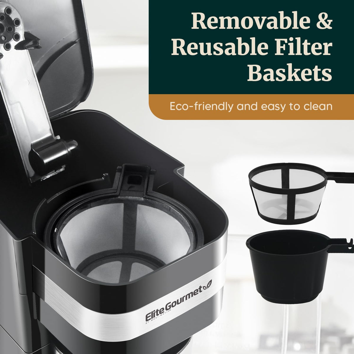 Black Single-Serve Compact Coffee Maker U2696