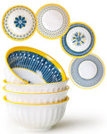 Bohemian Ceramic Bowls Set of 4 G469701