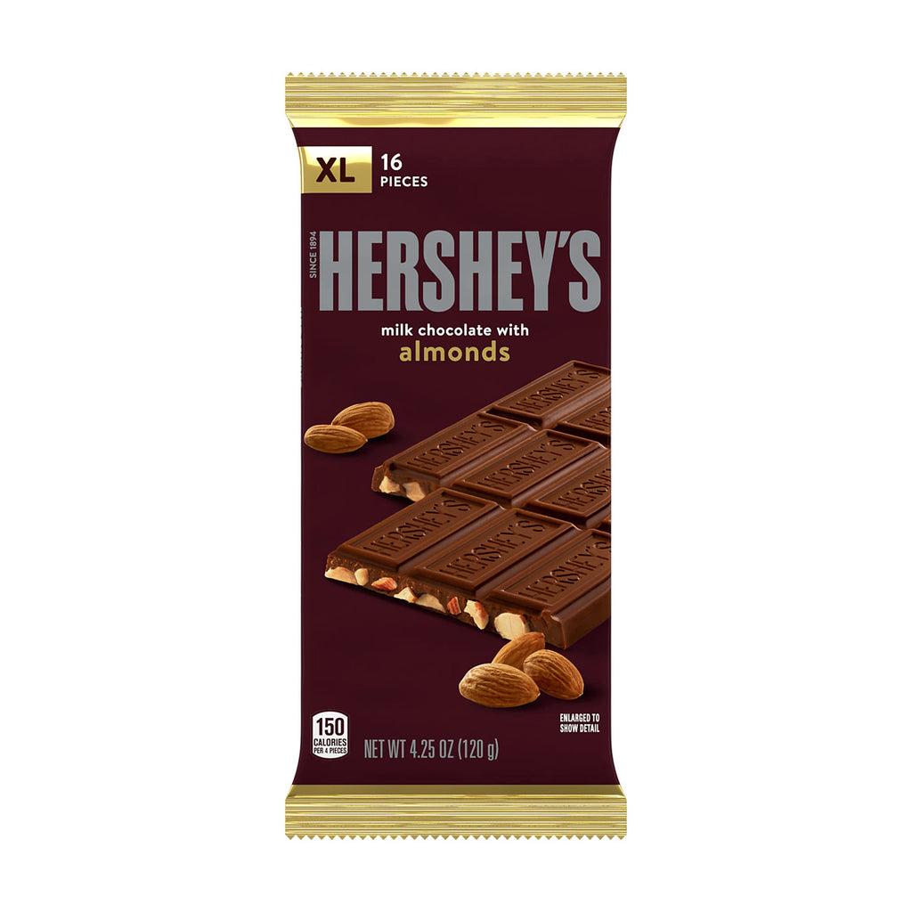 Milk Chocolate with Almonds Candy Bars, 4.25 oz, 12 ct B484230