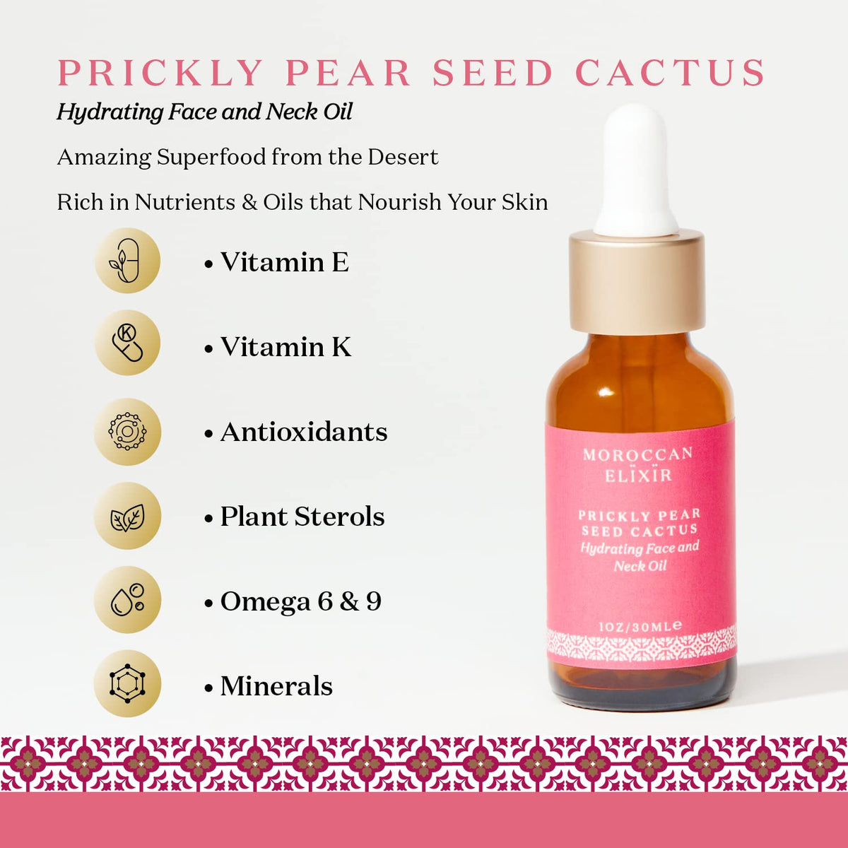 Prickly Pear Face & Neck Cactus Oil 1 oz F3398