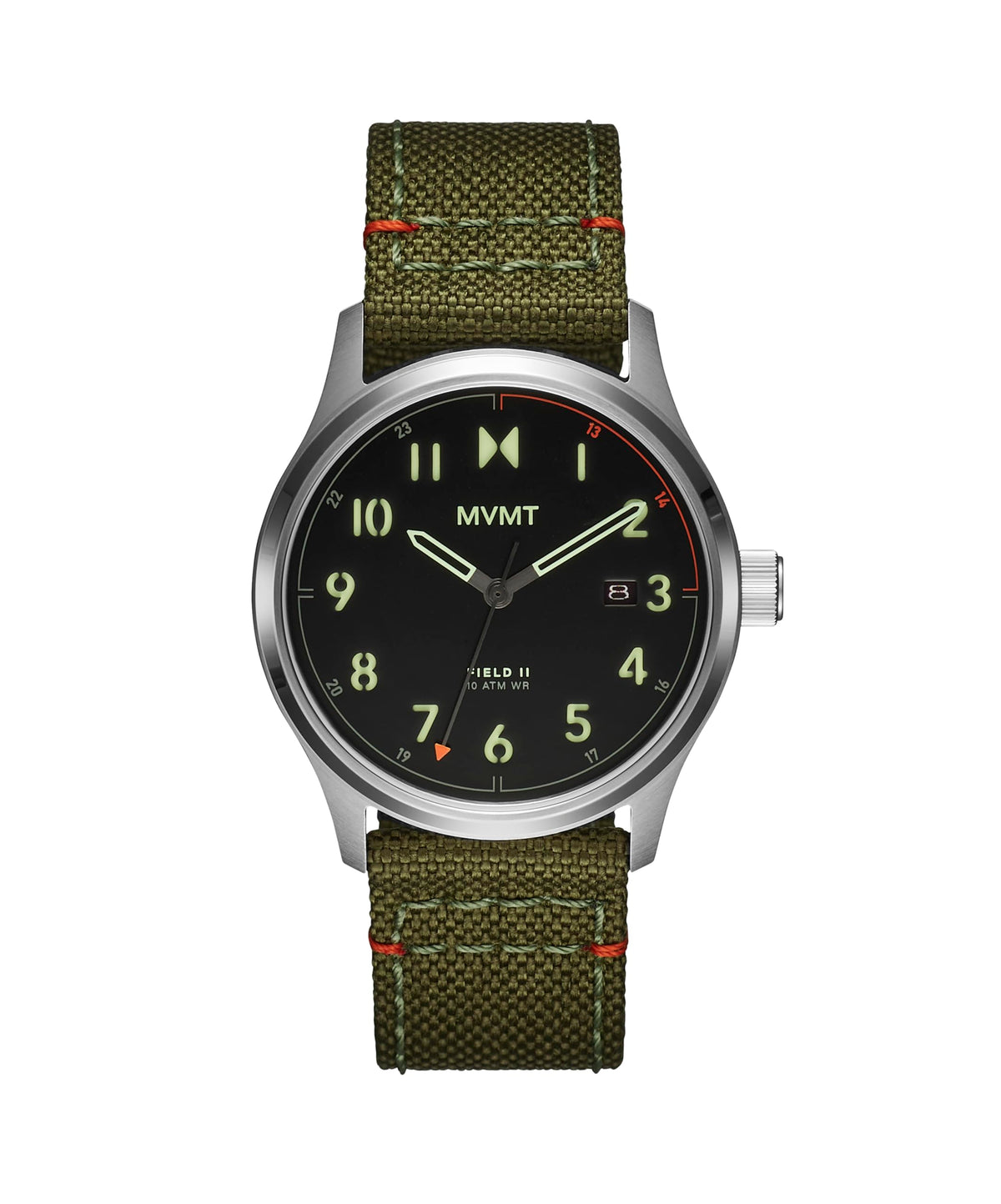 Men's 3 Hand Stainless Steel Nylon Strap Watch 41mm D3012