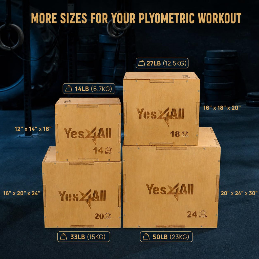 3-in-1 Wooden Plyo Box J190