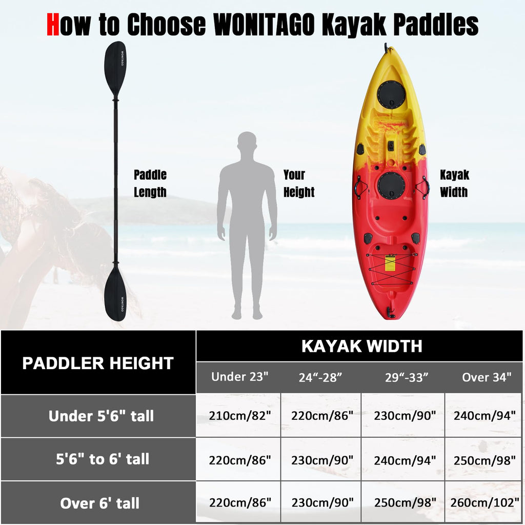 Adjustable Lightweight Kayak Paddle T3014