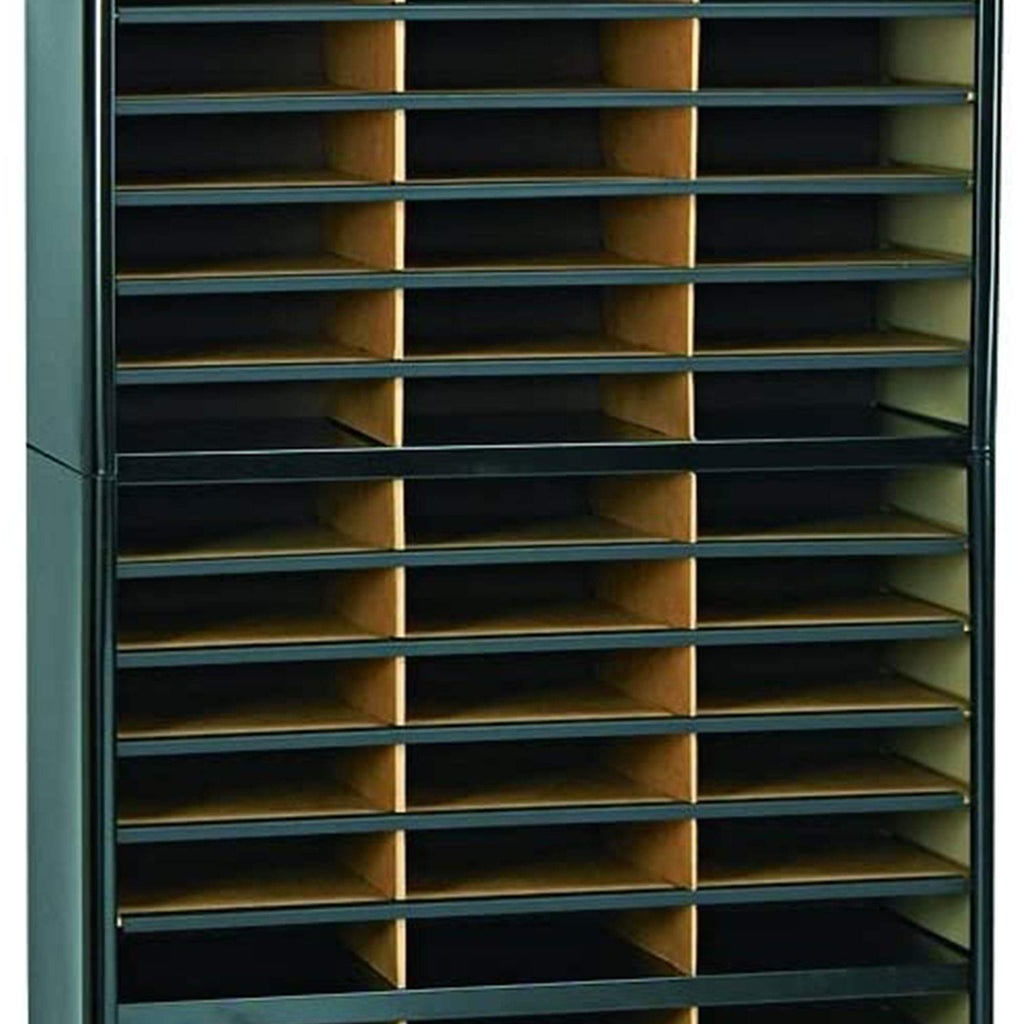 72 Compartment Black Literature Organizer L76584