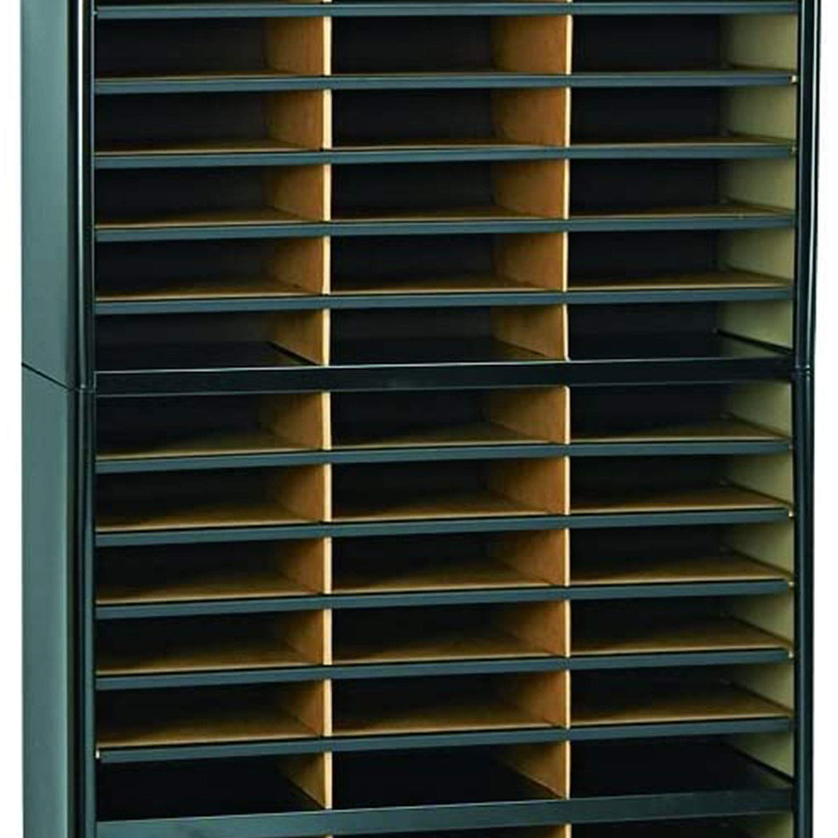 72 Compartment Black Literature Organizer L76584