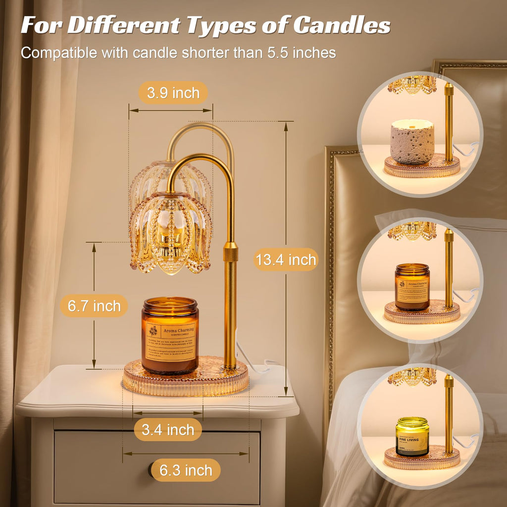 Candle Warmer Lamp with Timer & Dimmable Light Y109499