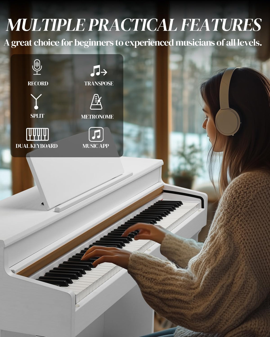 88 Key Weighted Digital Piano Keyboard T6616