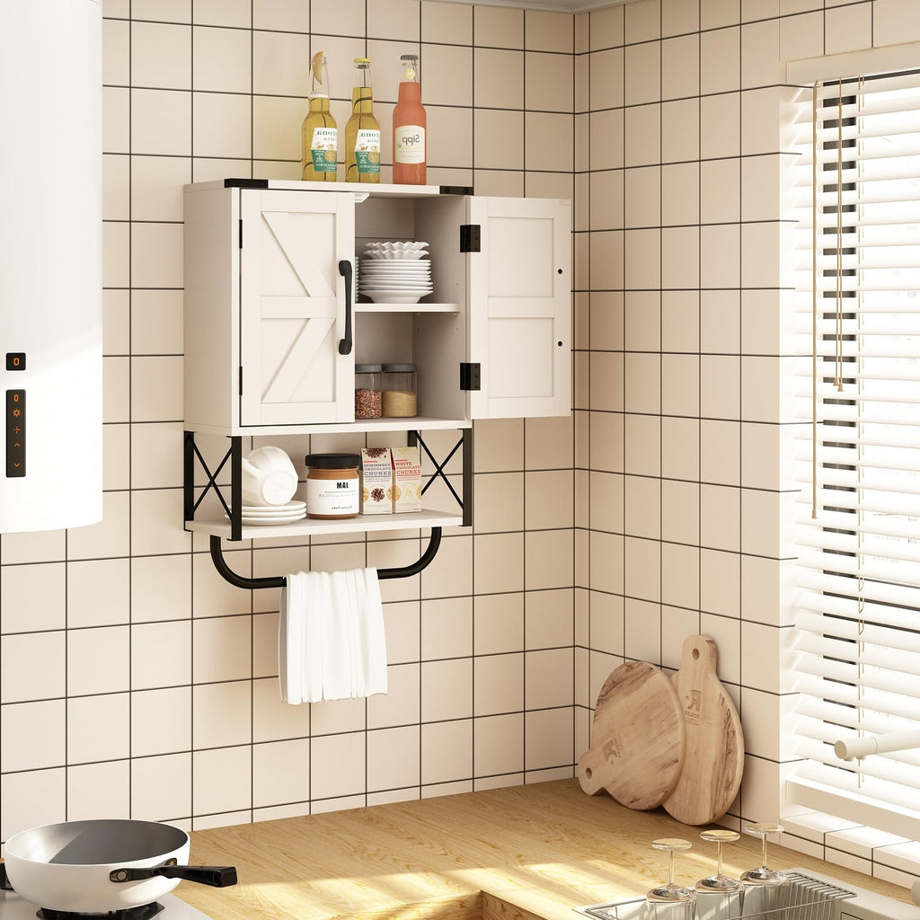Medicine Cabinet with 2 Barn Door C4834