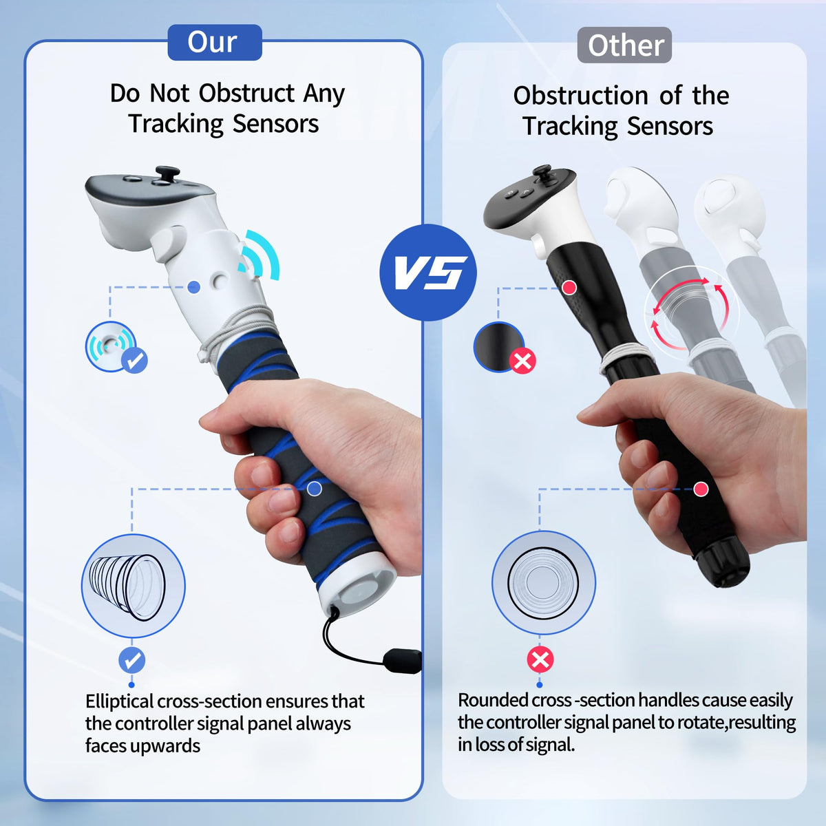VR Controller Handle Attachments and Extension Grips Q59790