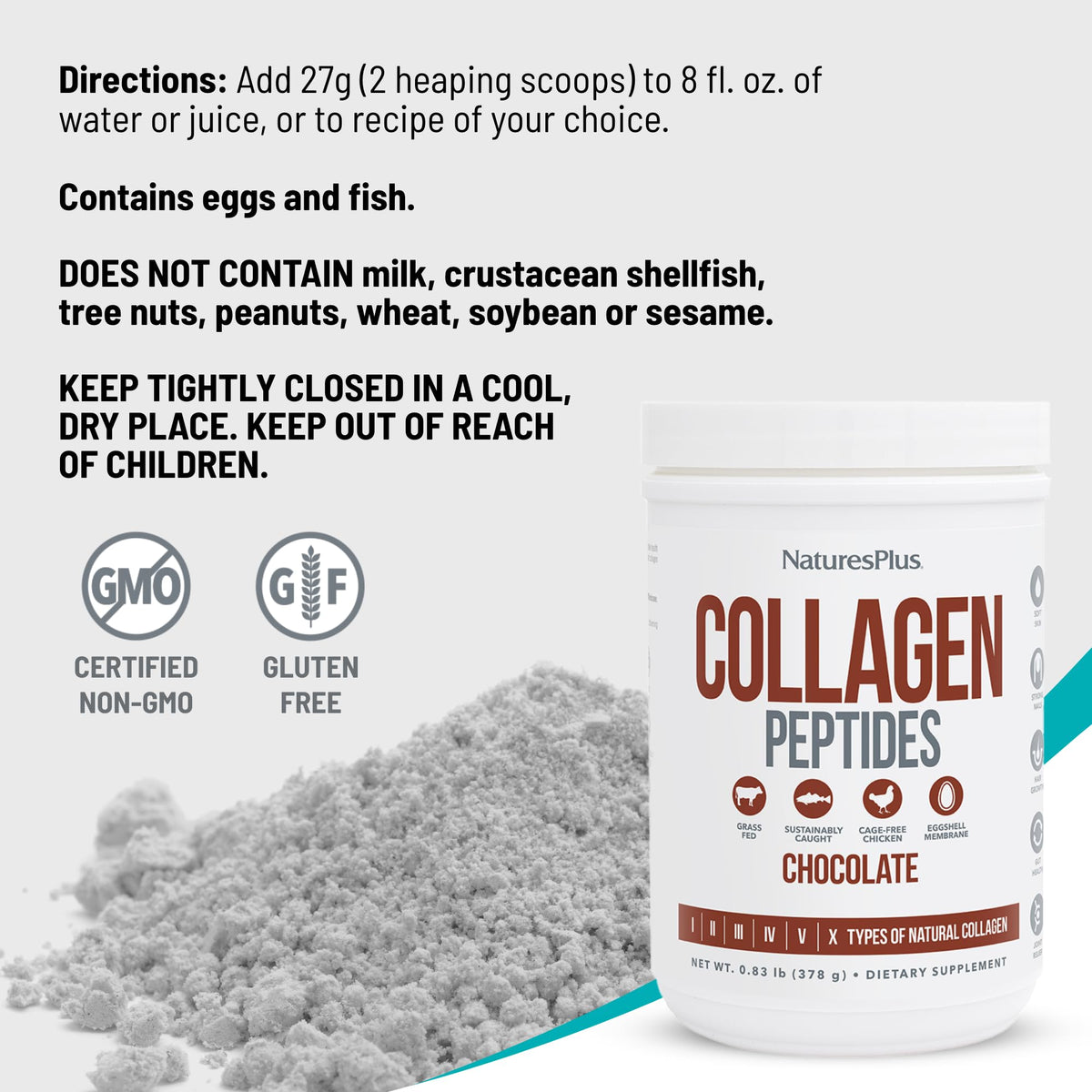Chocolate Collagen Peptides Powder K301520