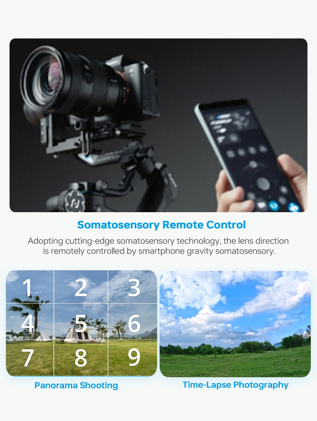 Camera Gimbal Stabilizer with AI Tracking S3025