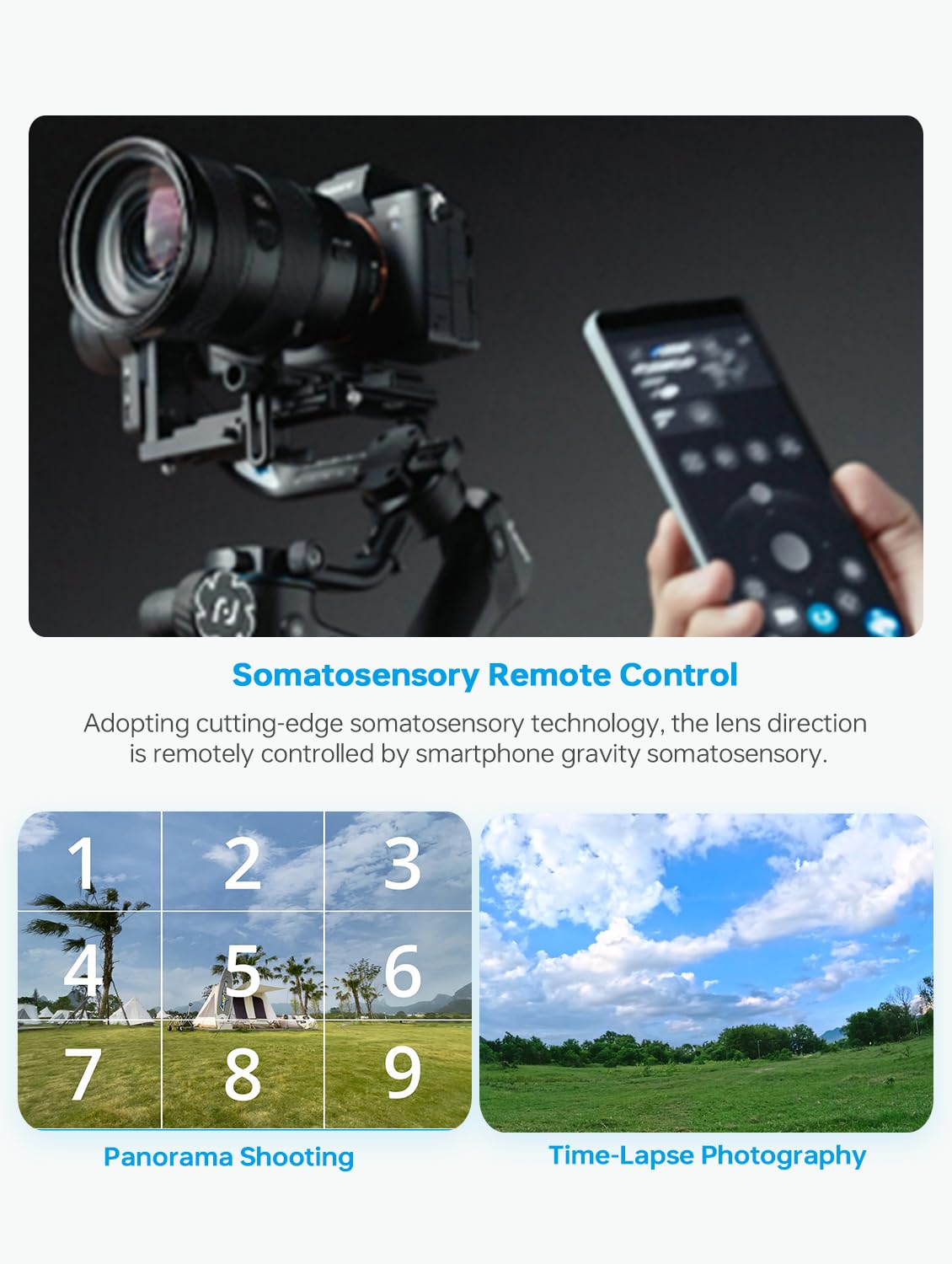 Camera Gimbal Stabilizer with AI Tracking S3025