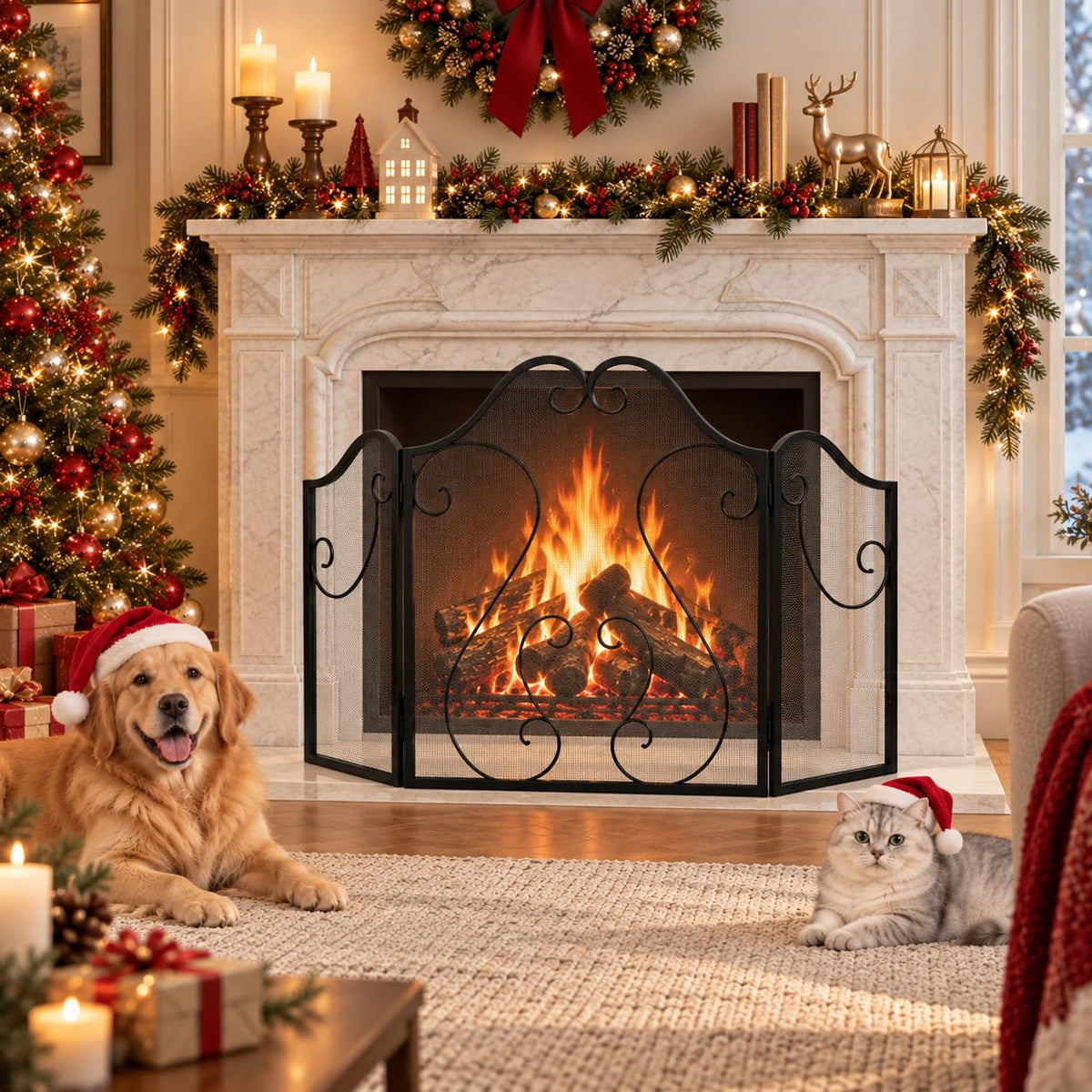 Foldable Fireplace Screen E37481