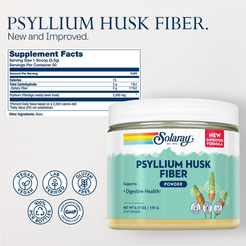 Psyllium Husk Powder Fiber Supplement 6.17 OZ F4189