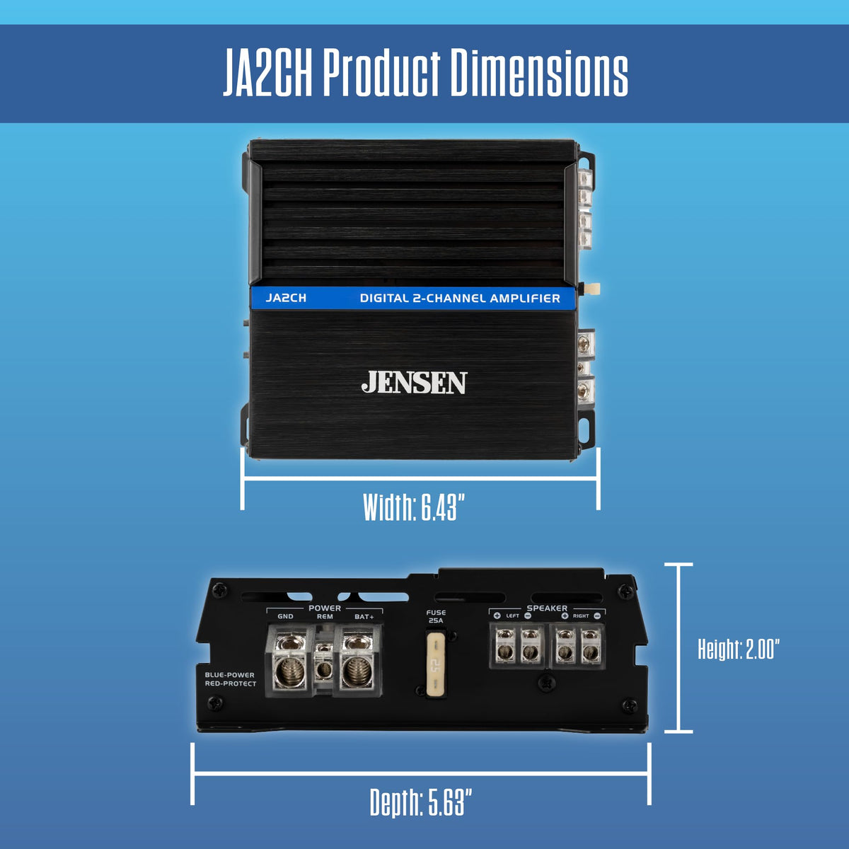 2-Channel Class-D Car Amplifier 600W Peak W8217