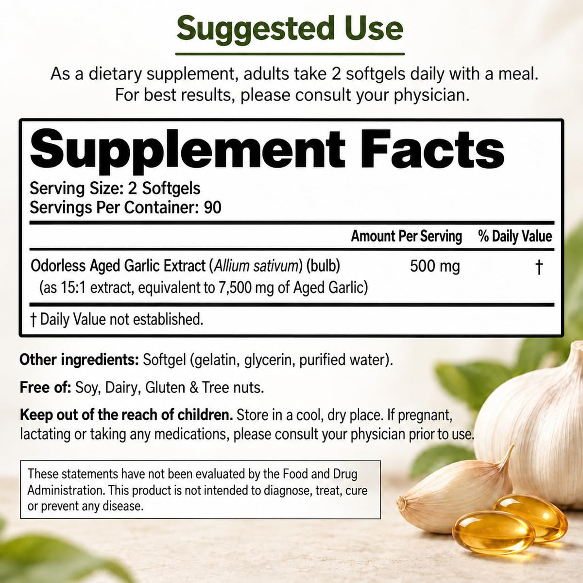 Aged Garlic Extract 180 Softgels M102