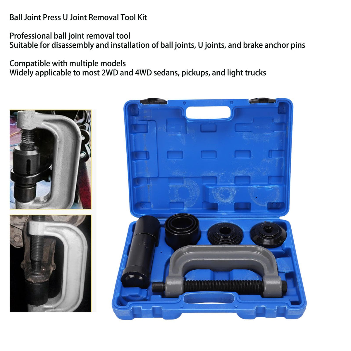 Ball Joint Press Kit U Joint Removal Tool with 4WD Adapter and Portable Case C824128