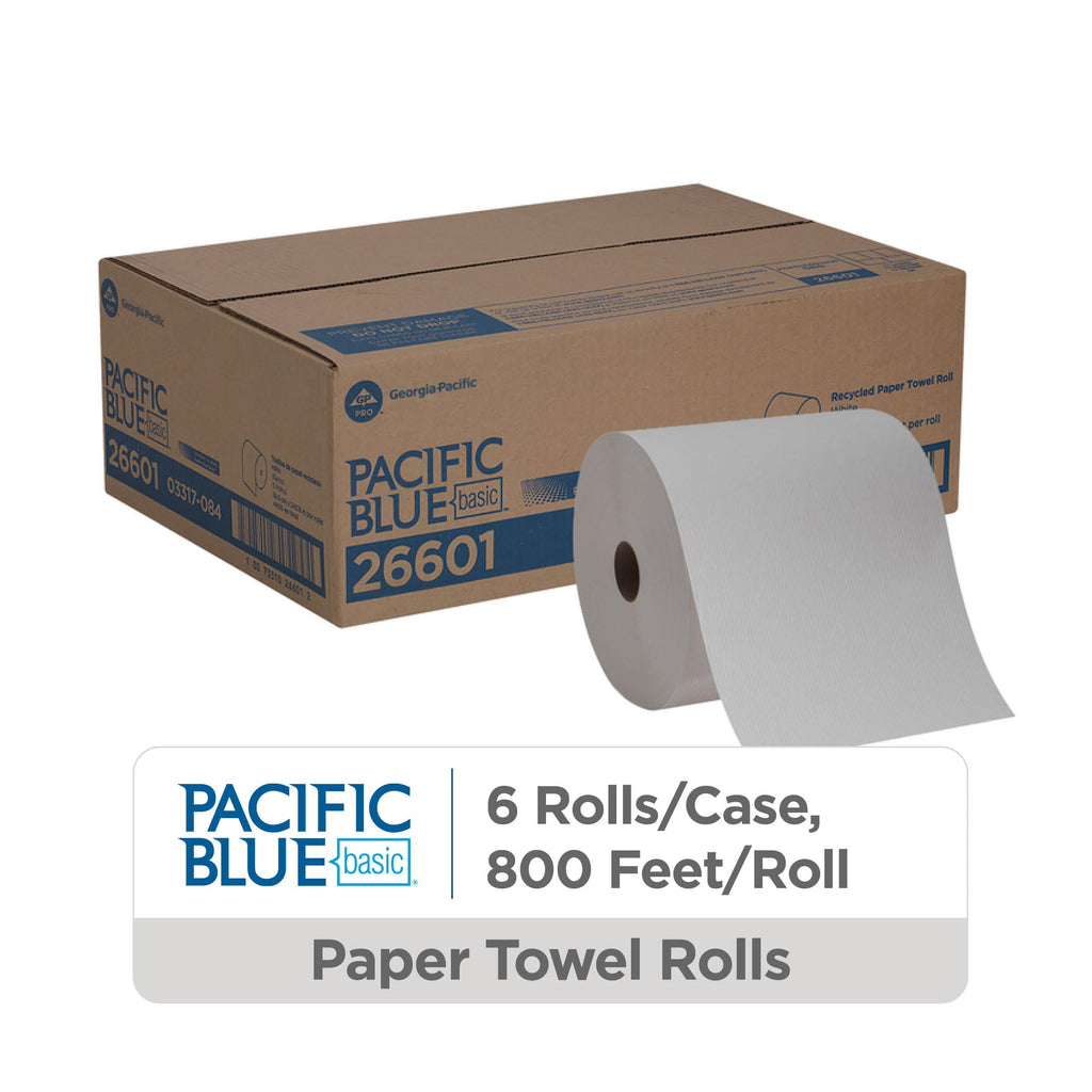 White Recycled Paper Towel Rolls F7661