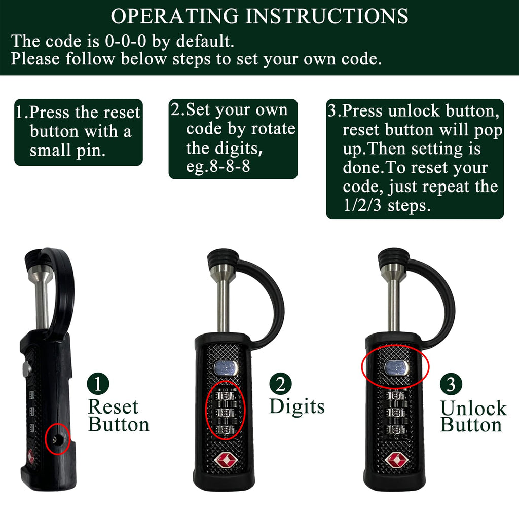 3-Dial Combo Padlock E640073