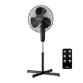 16" Digital Stand Fan, 80° Oscillation, 3 Speeds, Remote Control, Black P482370