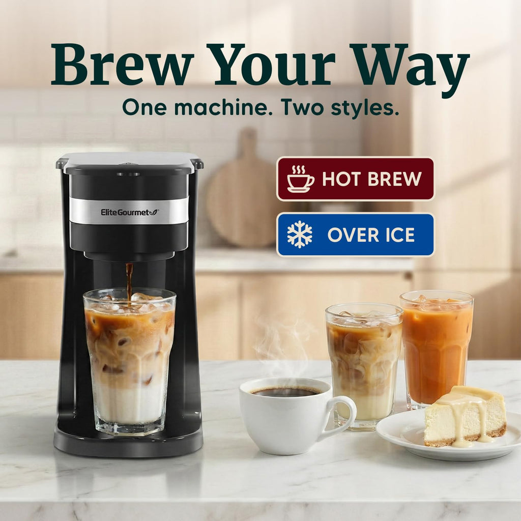Black Single-Serve Compact Coffee Maker U2696