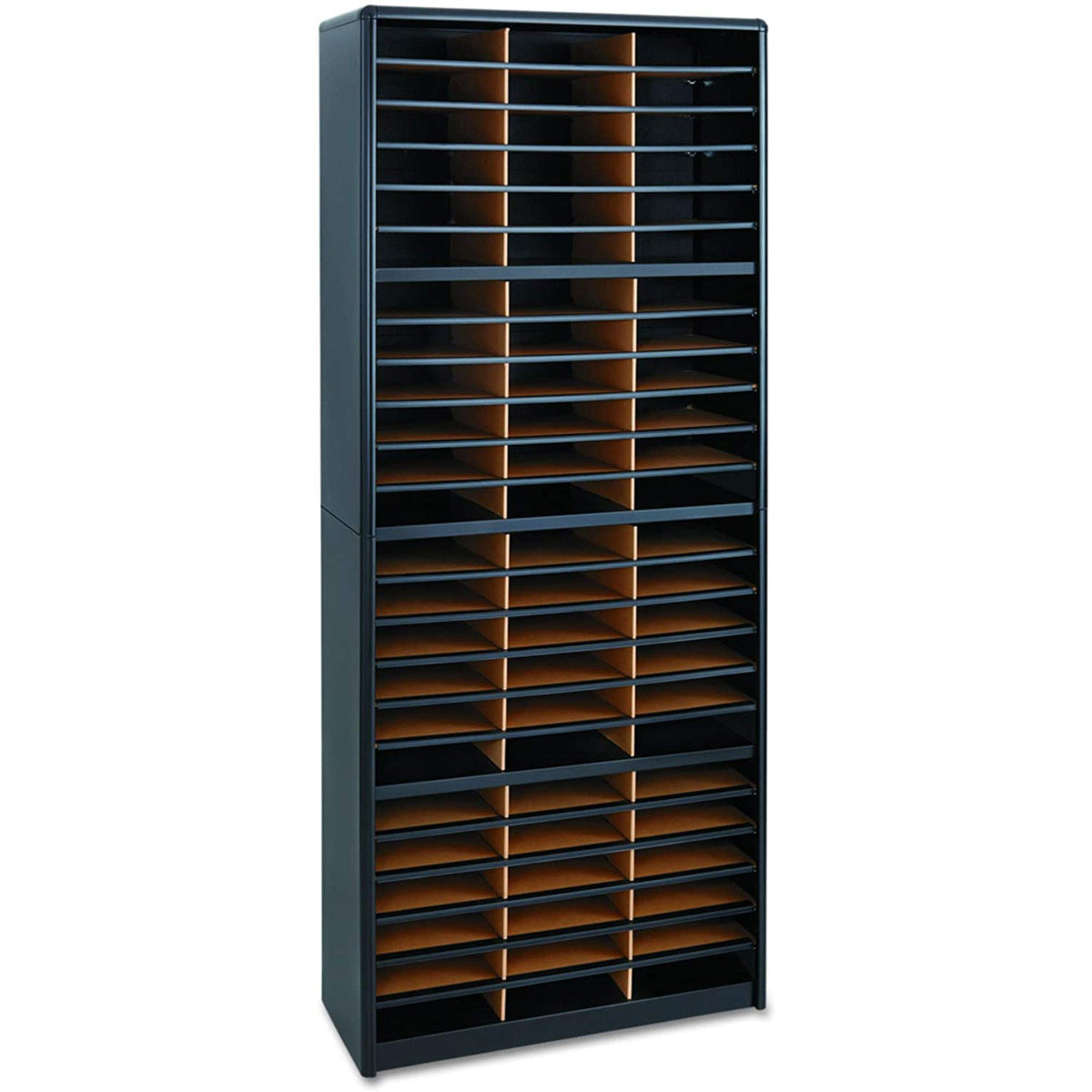 72 Compartment Black Literature Organizer L76584