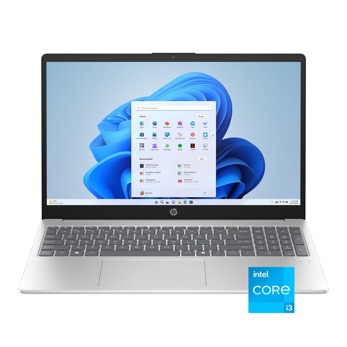 15.6 inch FHD IPS Laptop, Intel Core i3-N305, 8GB RAM, 256GB SSD, Natural Silver Z6335