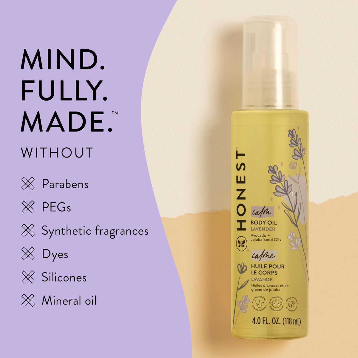 Hypoallergenic Lavender Infused Body Oil 4.0 fl oz I729618