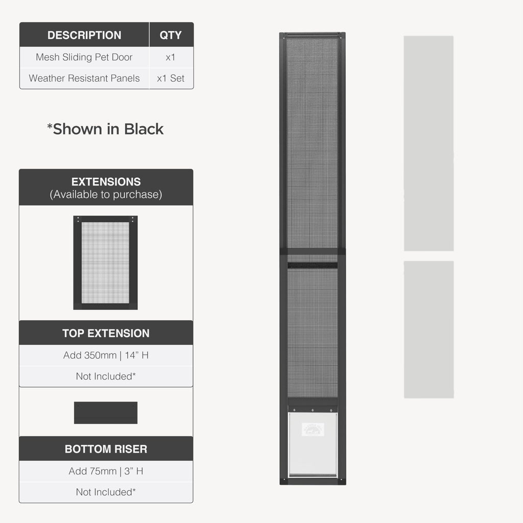 Dog & Cat Door for Sliding Glass Door L9301