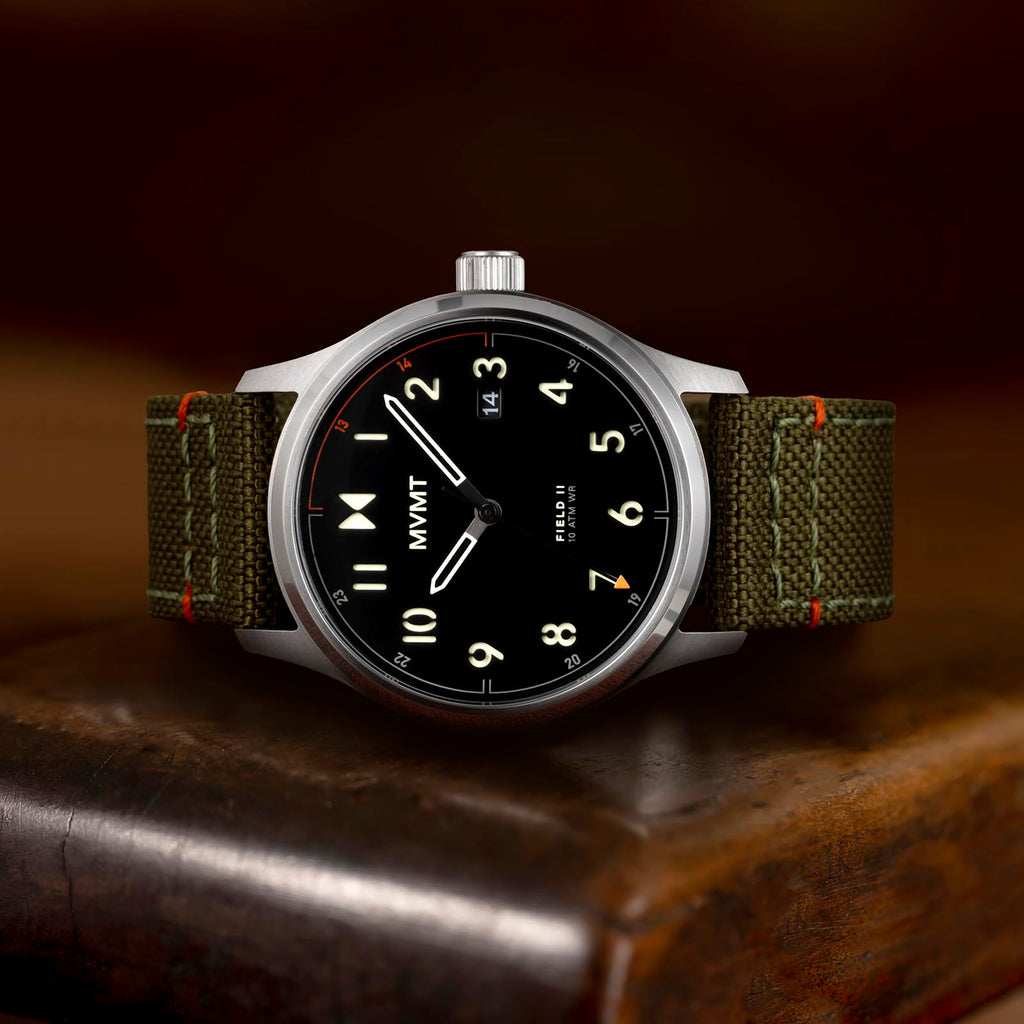 Men's 3 Hand Stainless Steel Nylon Strap Watch 41mm D3012