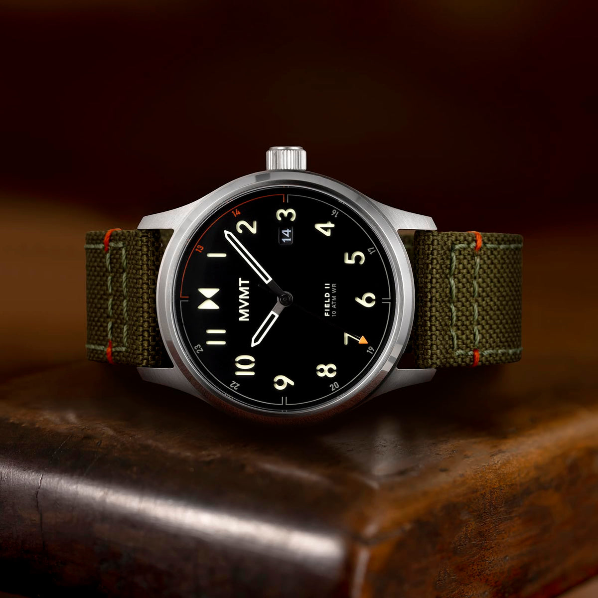 Men's 3 Hand Stainless Steel Nylon Strap Watch 41mm D3012