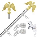 5 FT Stainless Steel Flag Pole with Eagle Topper E932