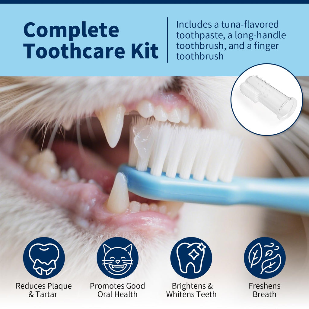 Tuna Flavor Toothpaste 1.06 oz with Toothbrush & Finger Brush E2519